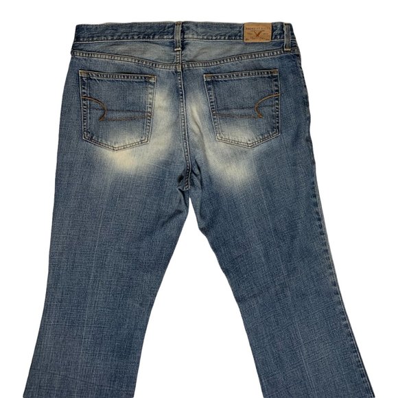 American Eagle Outfitters Hipster Fit Womens Jeans Tag 14 Blue Mid-Rise W36xL31 - Picture 8 of 12